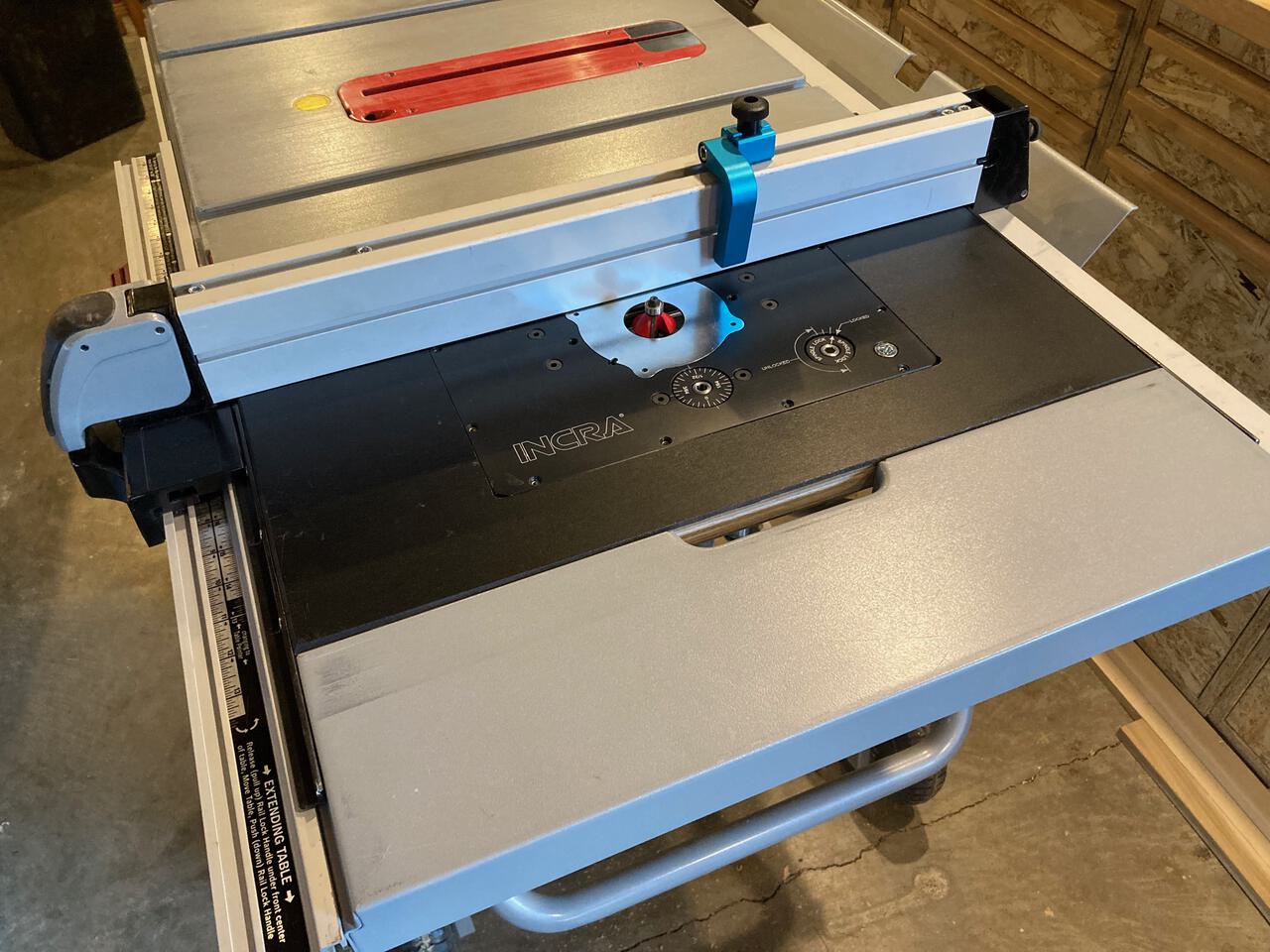 Bosch table store saw router extension