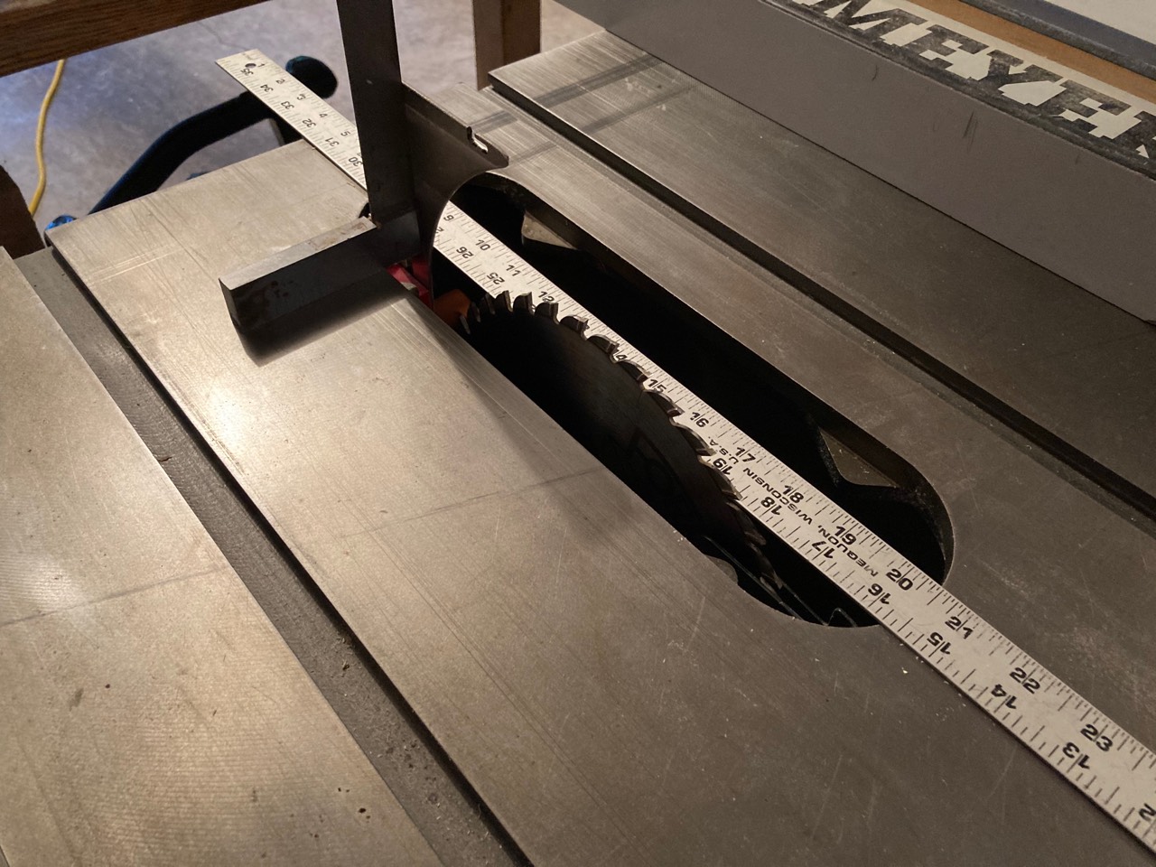 Splitter Measured Alignment with Blade