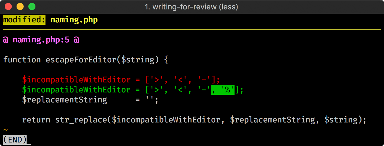 Diff adds the same character to the explicitly named incompatibleWithEditor array.